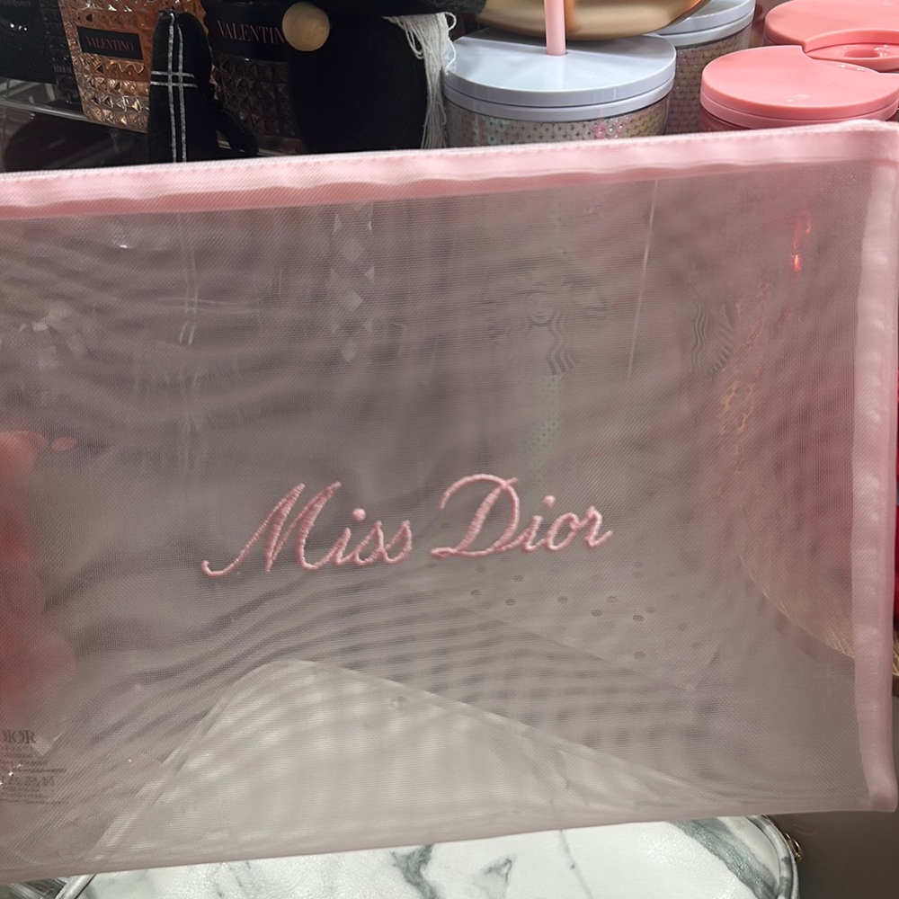 Dior makeup bag